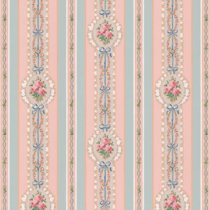 Sabrina Rose Floral Ribbon Stripe