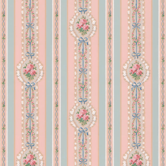 Sabrina Rose Floral Ribbon Stripe