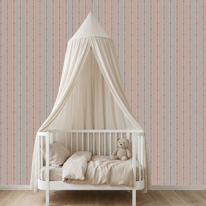 Sabrina Rose Floral Ribbon Stripe