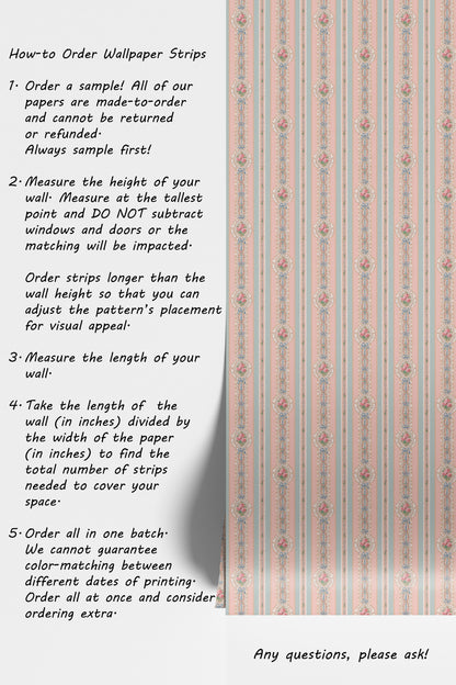 Sabrina Rose Floral Ribbon Stripe