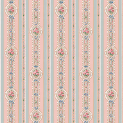 Sabrina Rose Floral Ribbon Stripe
