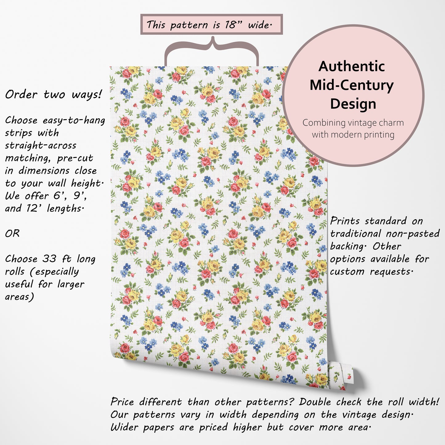Ingrid Retro Rose Floral