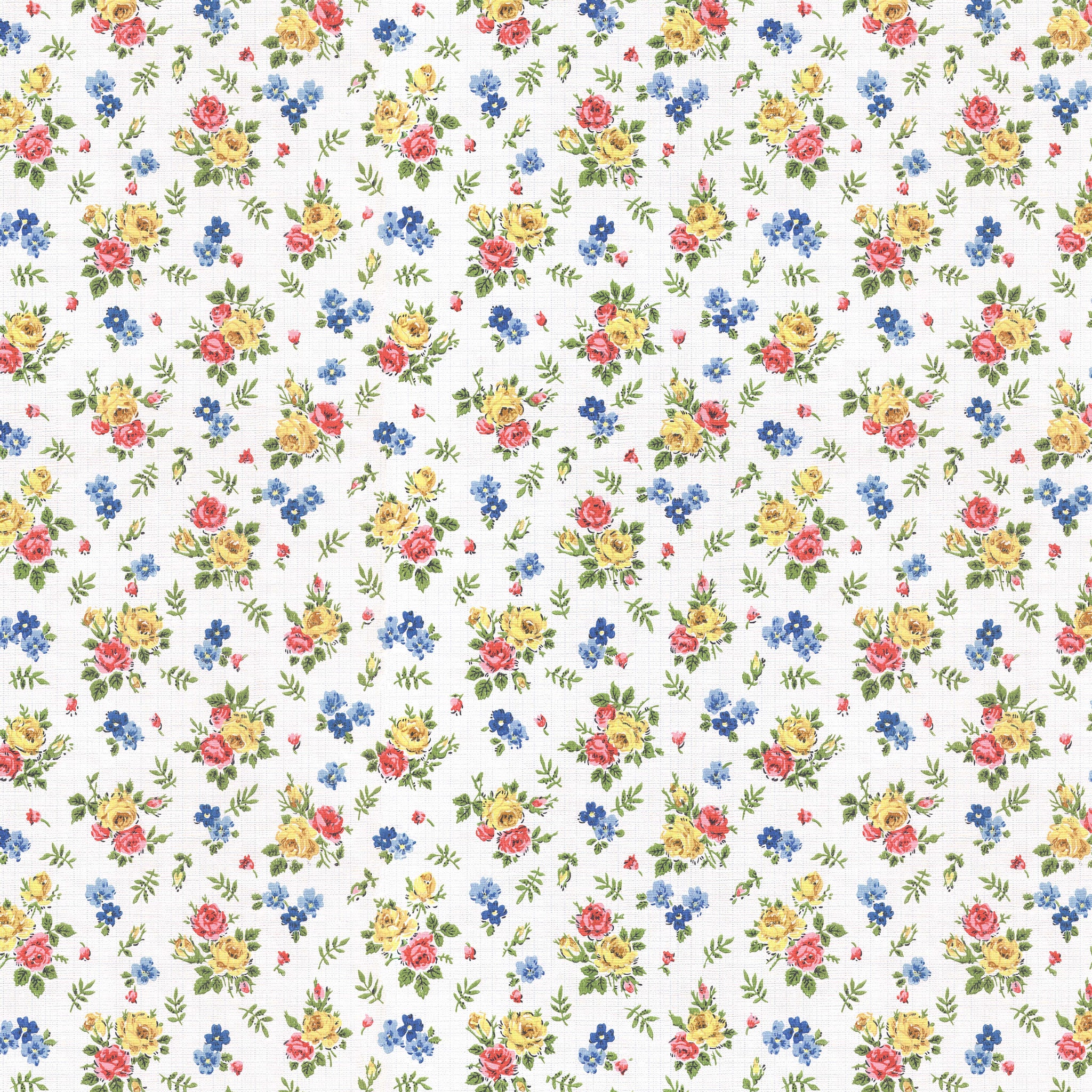 Ingrid Retro Rose Floral Digital Repeat