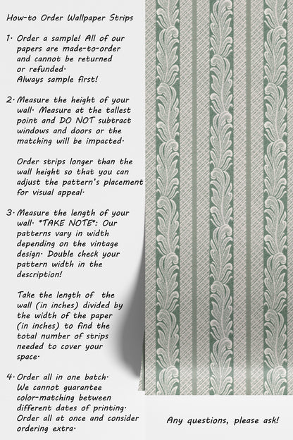 Fern Botanical Stripe in Green