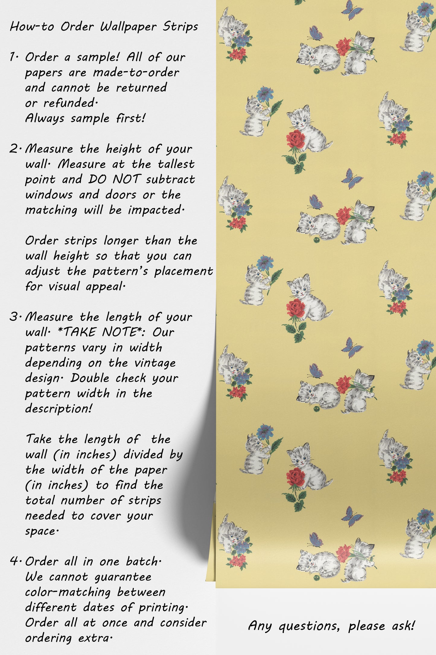 Dinah Kittens and Butterflies Childrens Theme