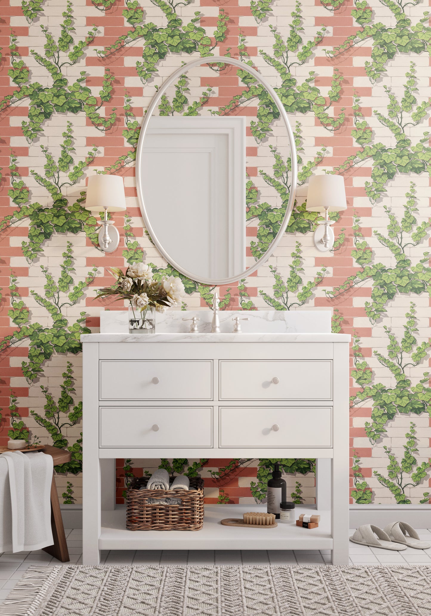 Taryn Kitchen Botanical Bricks and Ivy