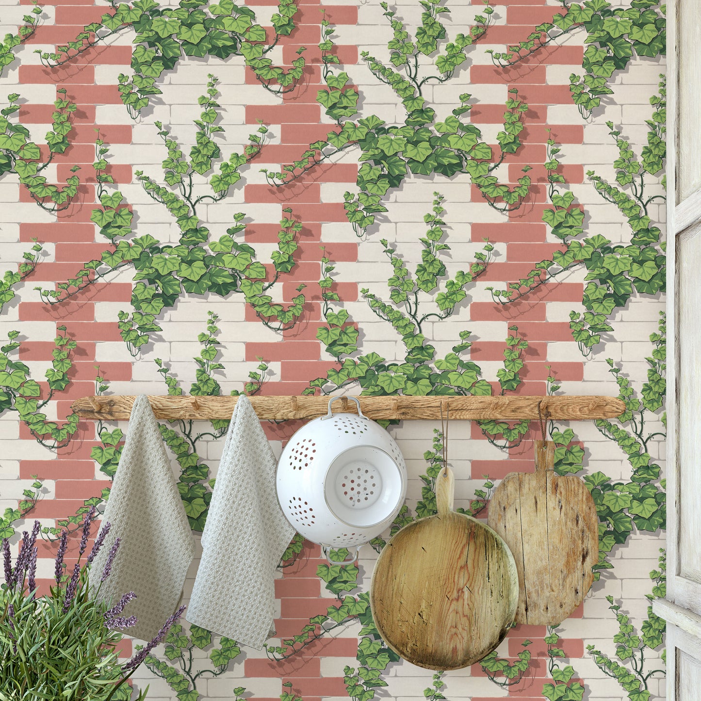 Taryn Kitchen Botanical Bricks and Ivy