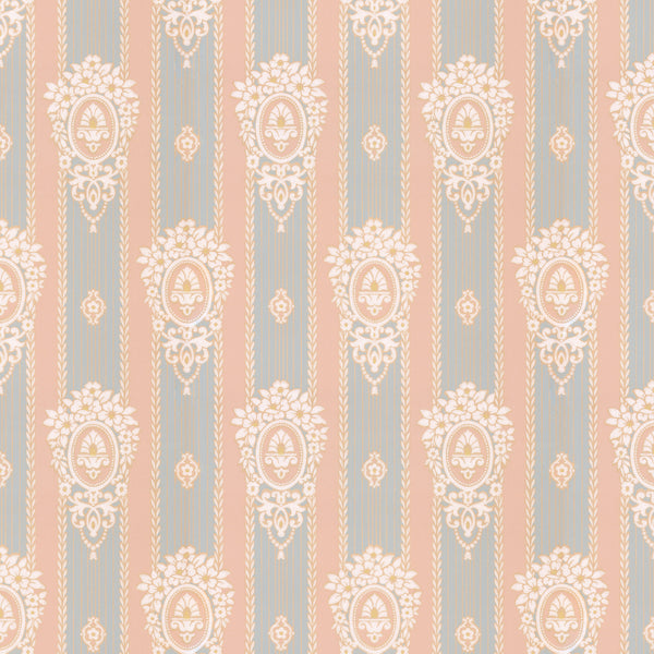 Dianna Victorian Medallions Stripe Digital Repeat