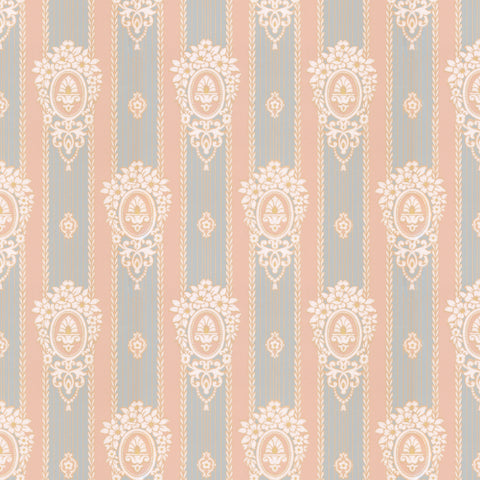 Dianna Victorian Medallions Stripe Digital Repeat