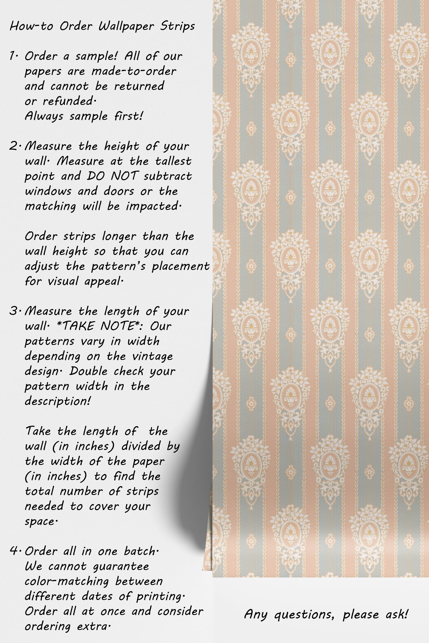 Dianna Victorian Medallions Stripe