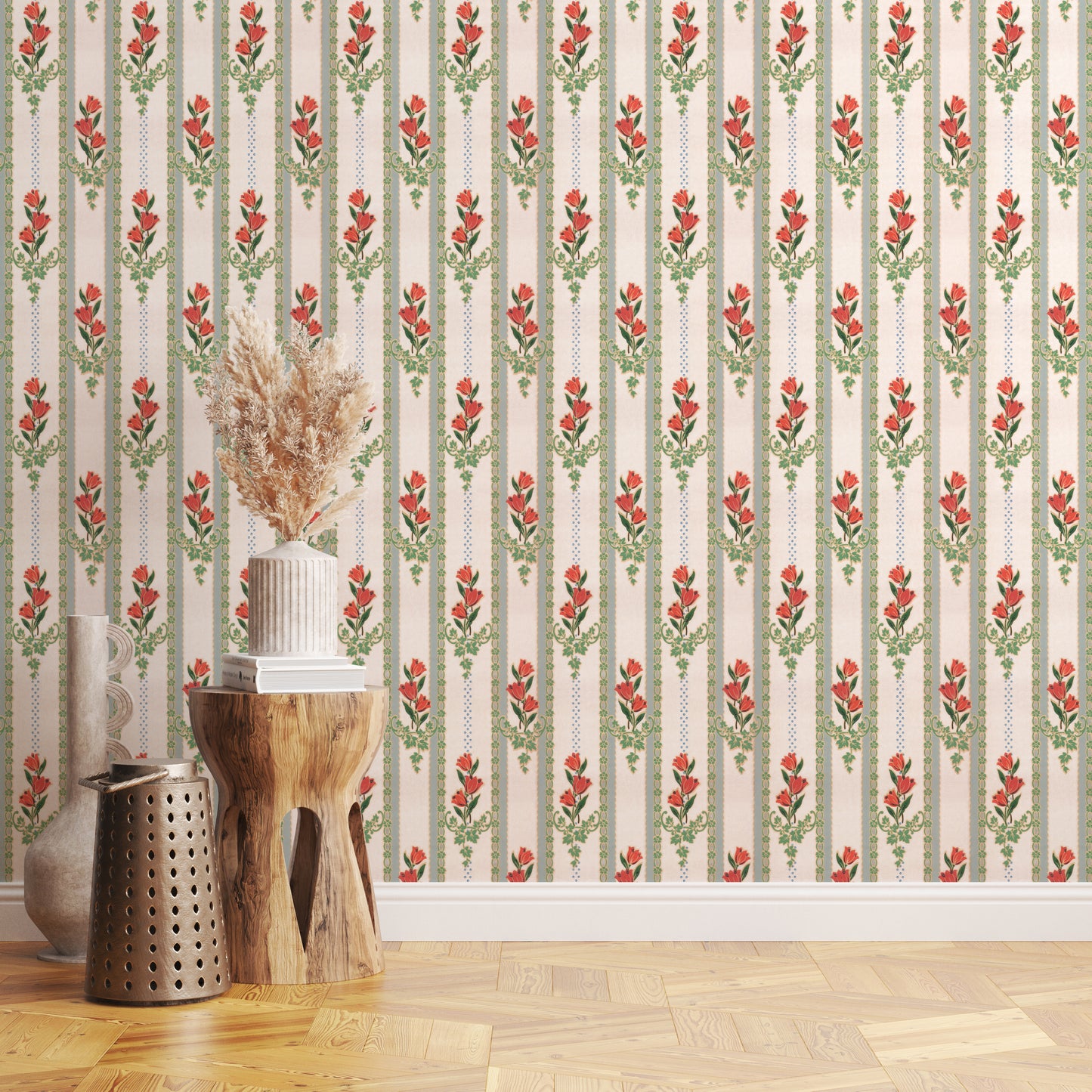 Ginny Kitchen Floral Stripe