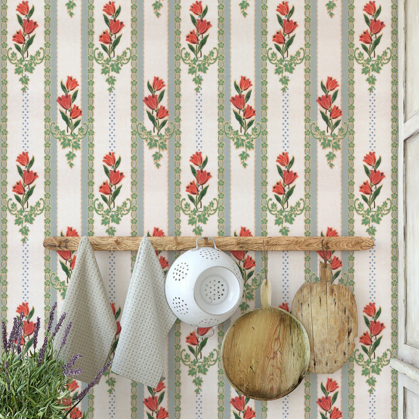 Ginny Kitchen Floral Stripe