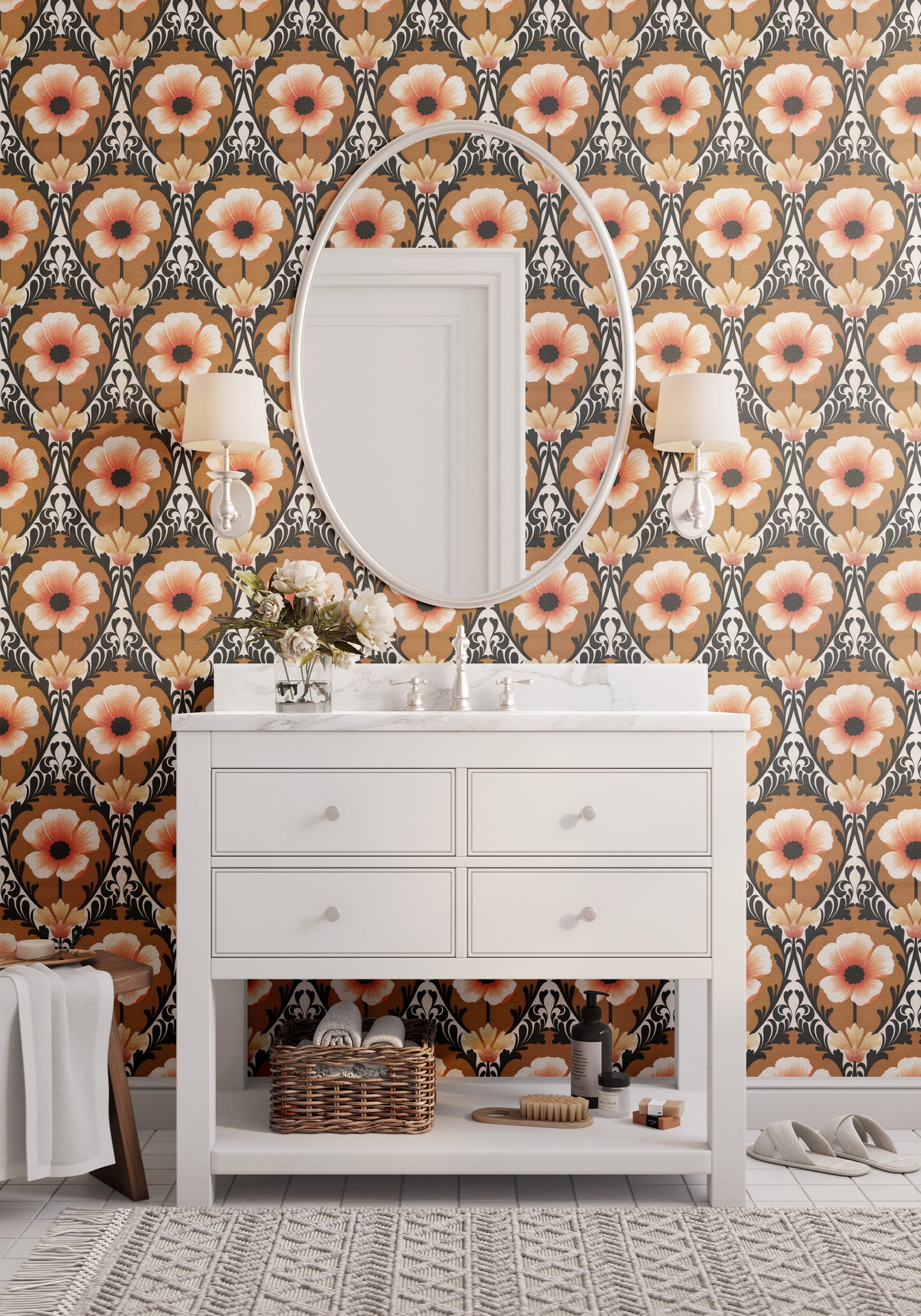 Poppy Retro Floral