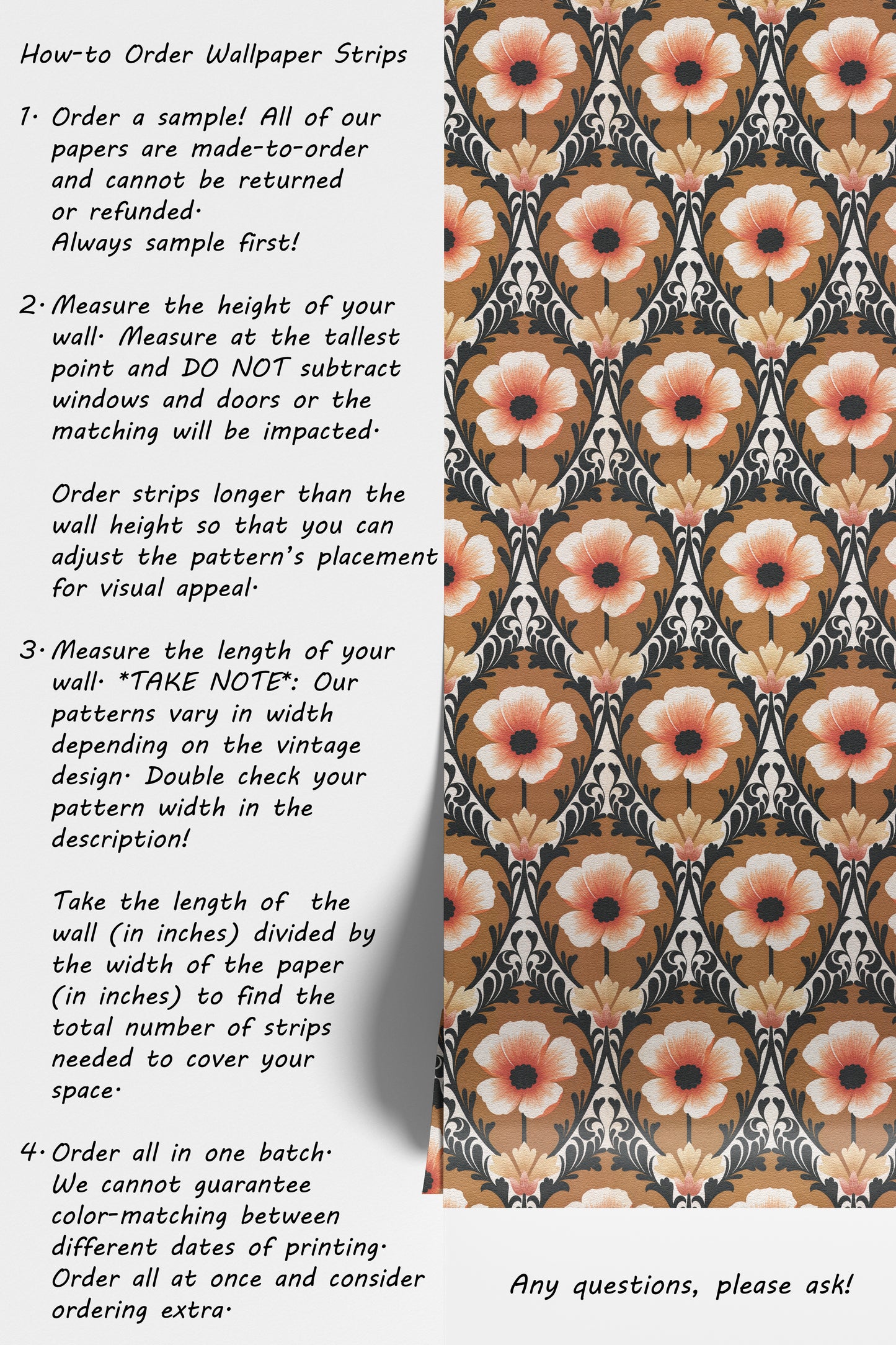 Poppy Retro Floral