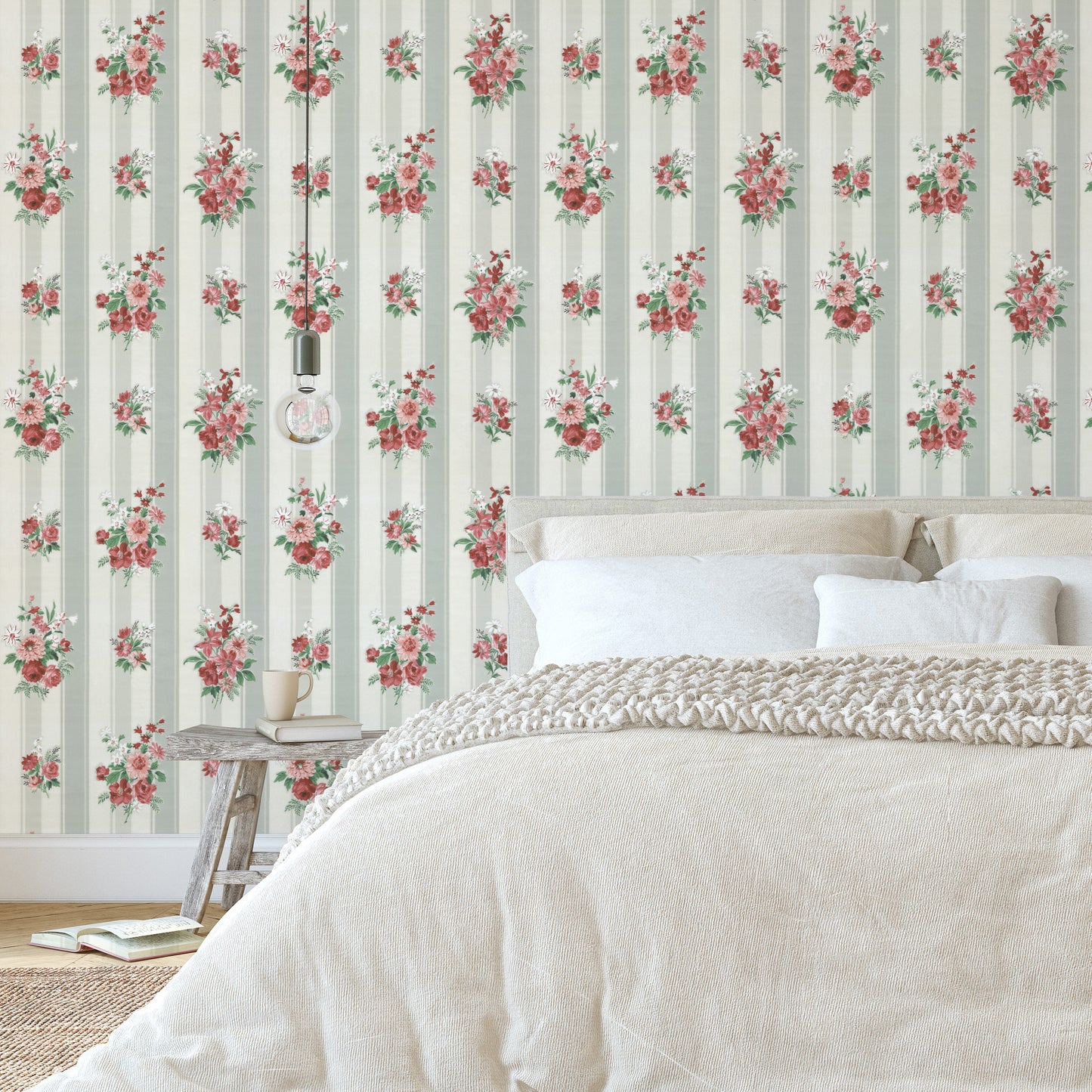 Eva Floral Stripe