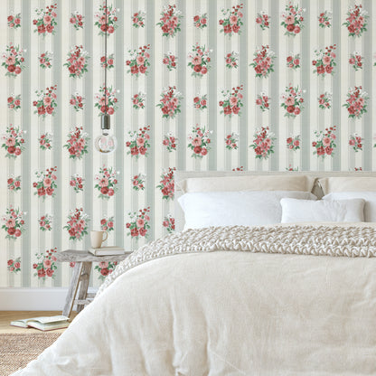 Eva Floral Stripe