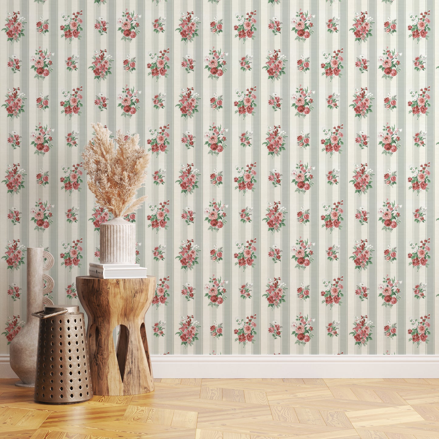 Eva Floral Stripe