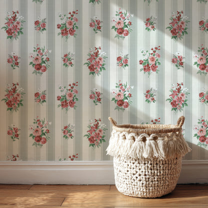 Eva Floral Stripe
