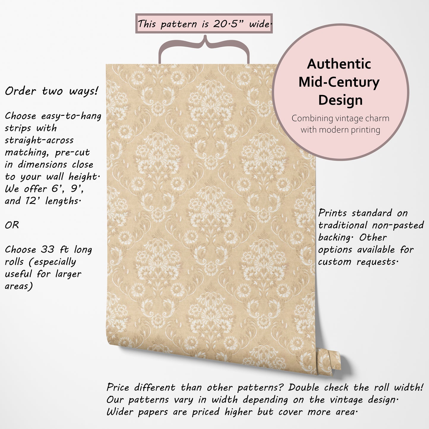 Honesty Floral Damask