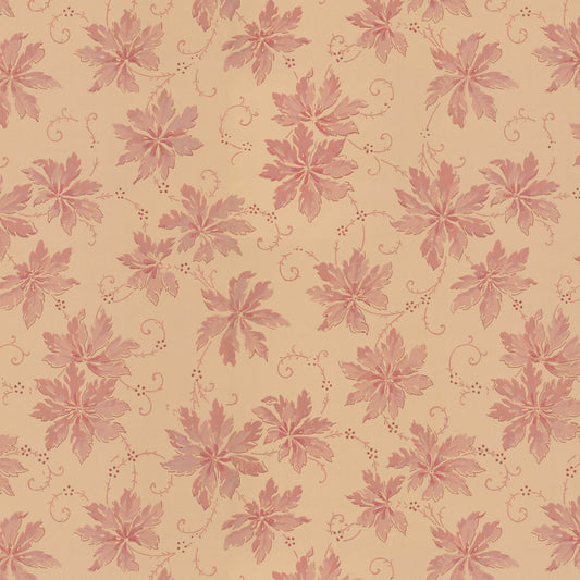 Ruby Antique Pink Leaves Botanical