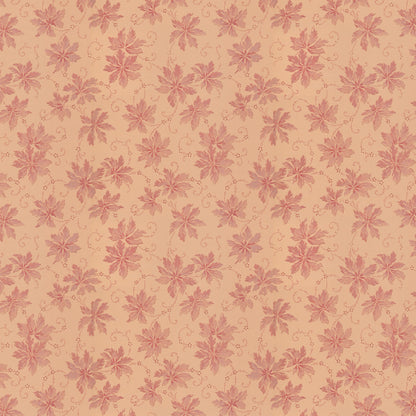 Ruby Antique Pink Leaves Botanical