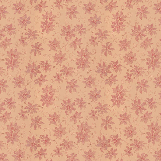 Ruby Antique Pink Leaves Botanical