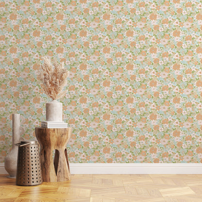 Blithe Retro Floral Orange