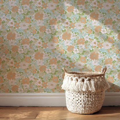 Blithe Retro Floral Orange