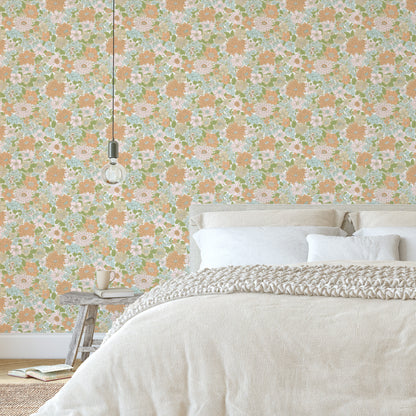 Blithe Retro Floral Orange