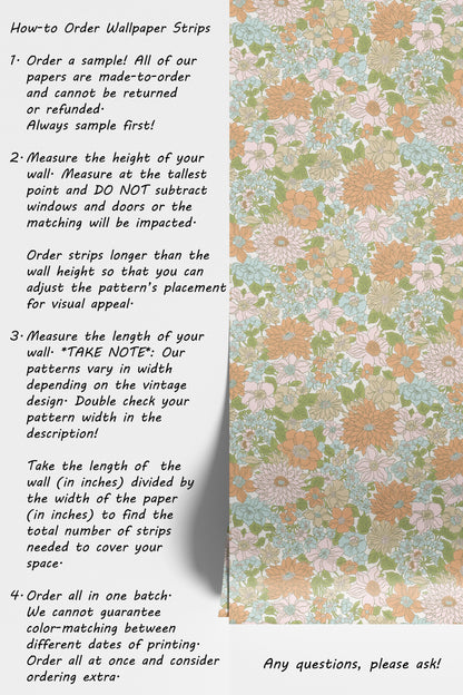 Blithe Retro Floral Orange