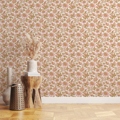 Hester Retro Floral in Salmon