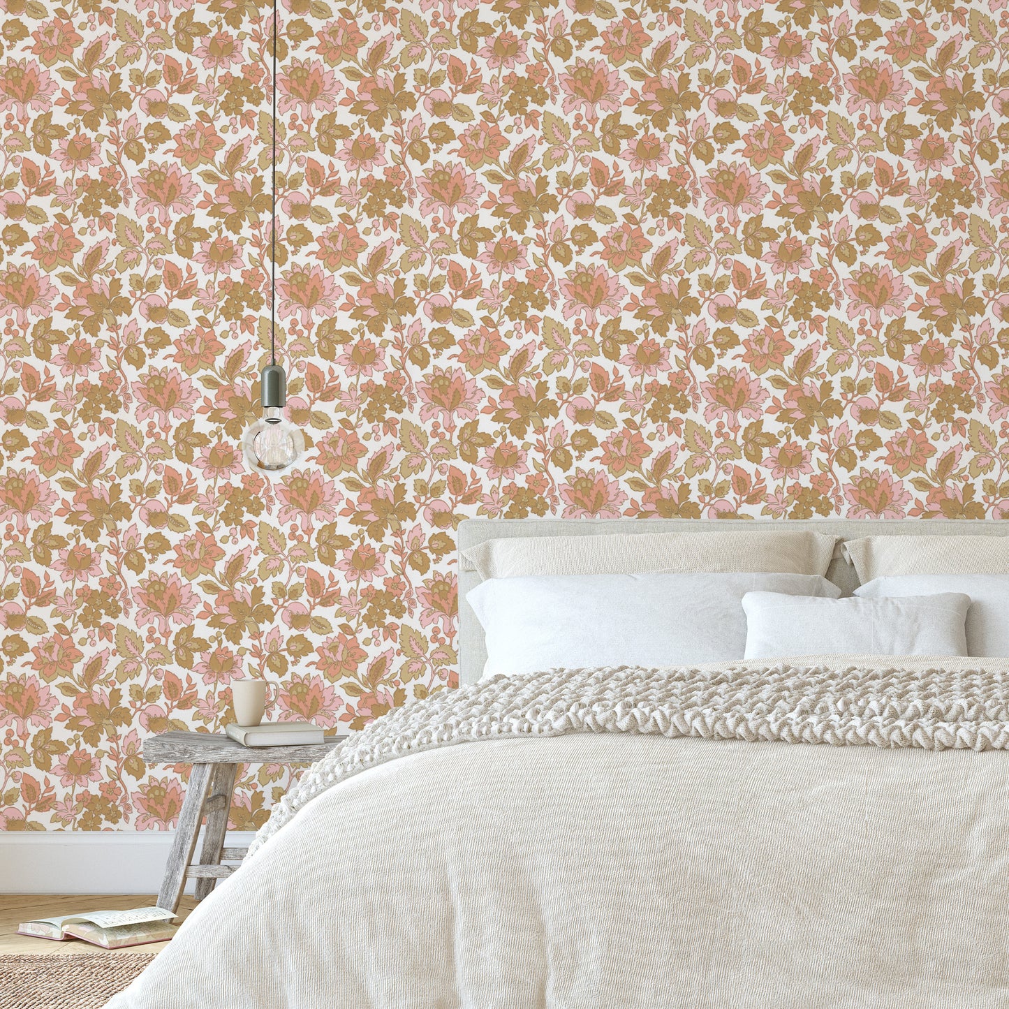 Hester Retro Floral in Salmon