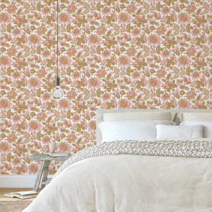 Hester Retro Floral in Salmon