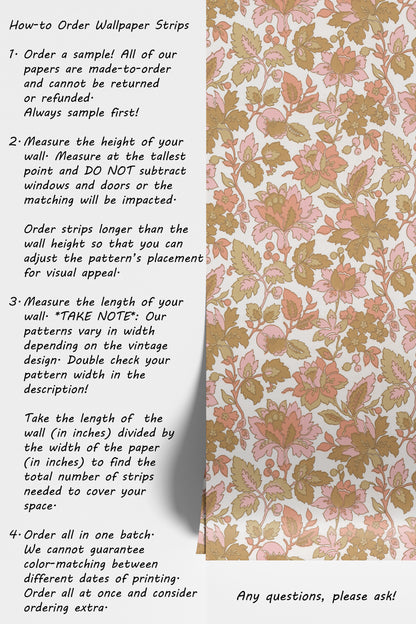 Hester Retro Floral in Salmon