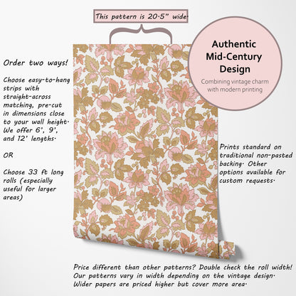 Hester Retro Floral in Salmon