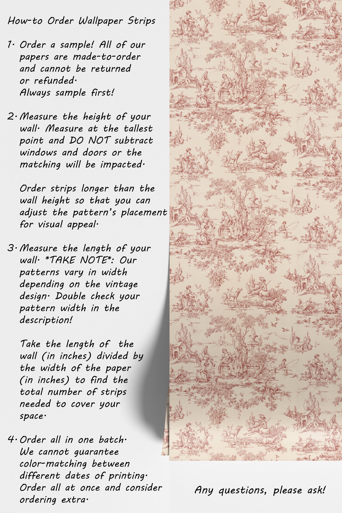 Geraldine Toile Scenic in Red