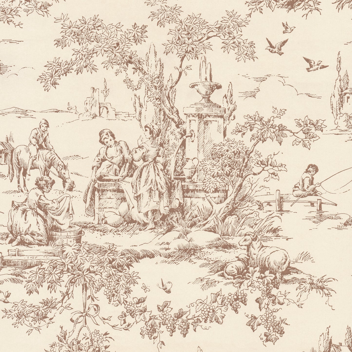 Geraldine Toile Scenic in Brown