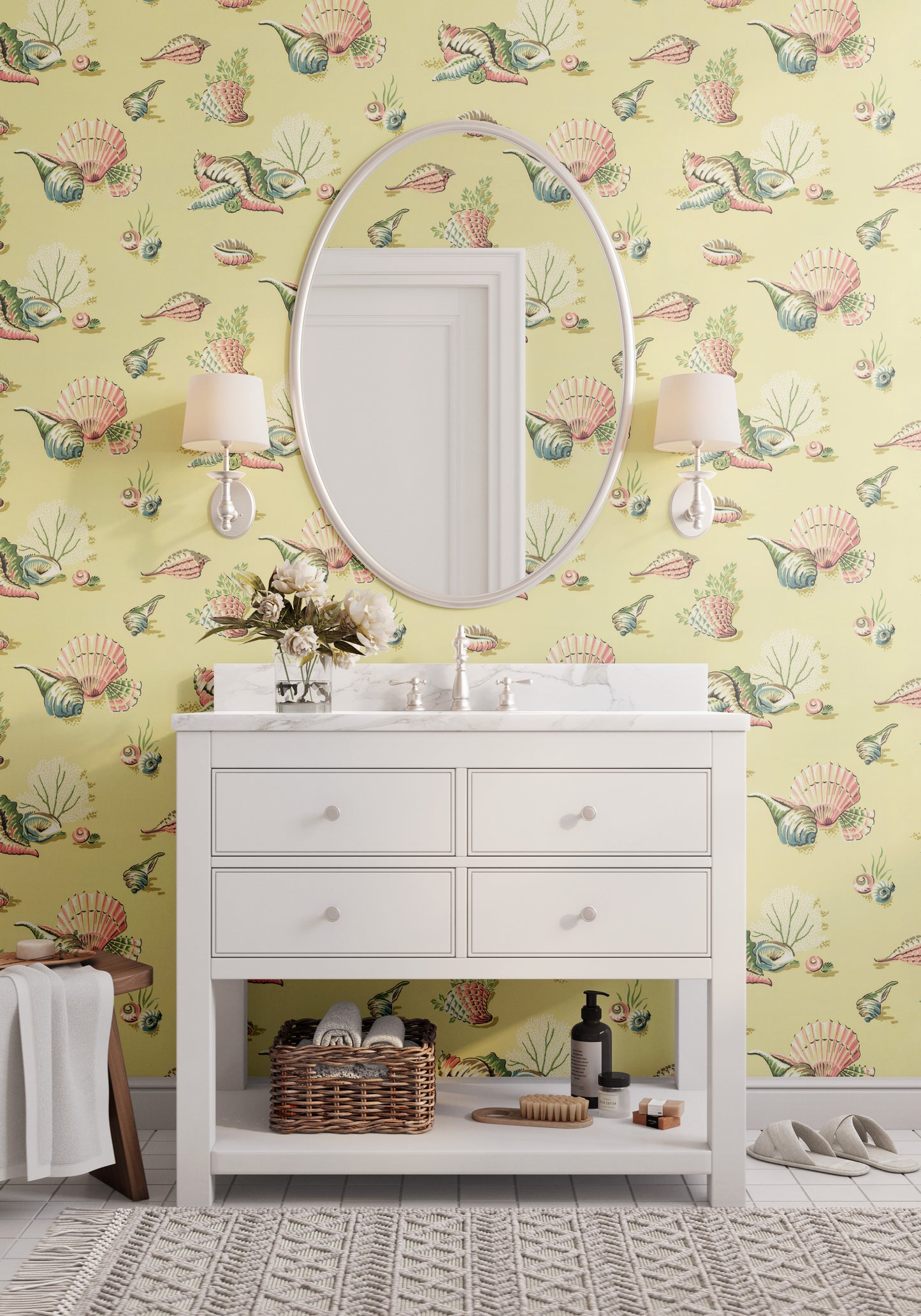 Ondine Seashells Bathroom Theme