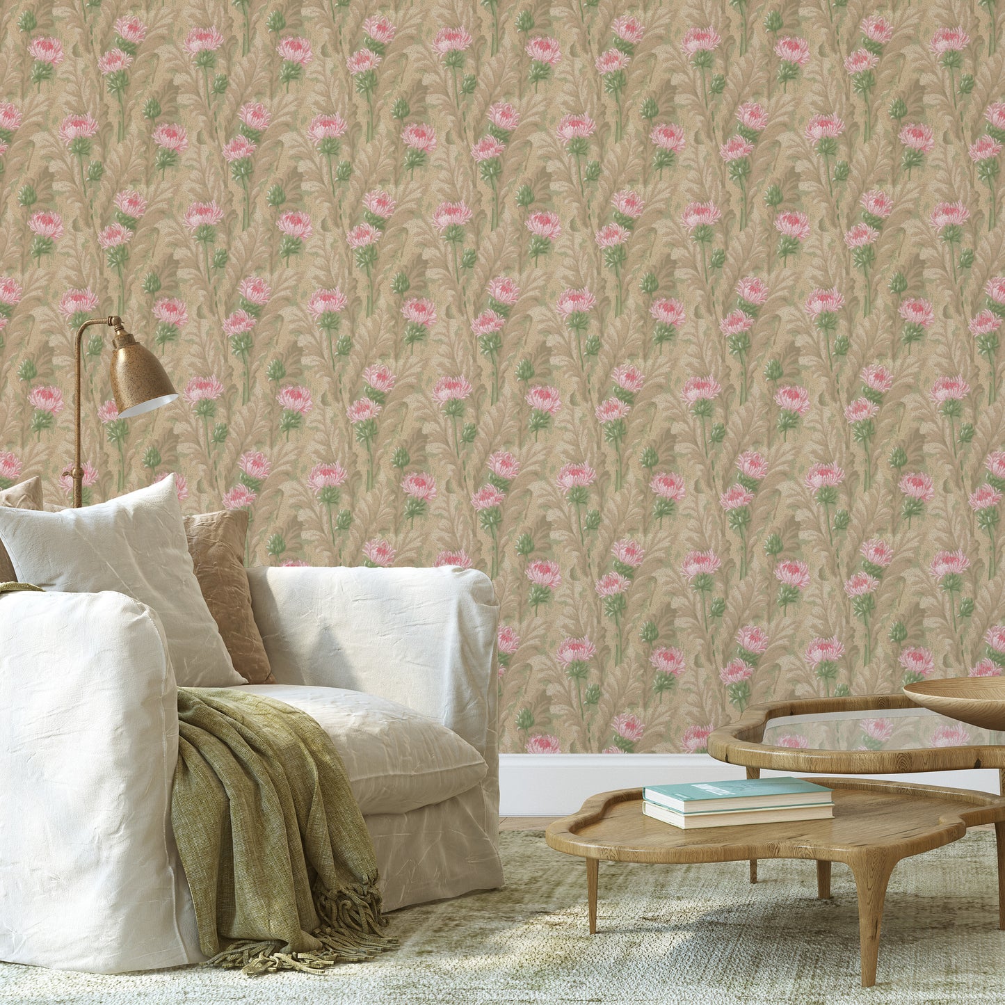 Natalie Antique Floral Stripe