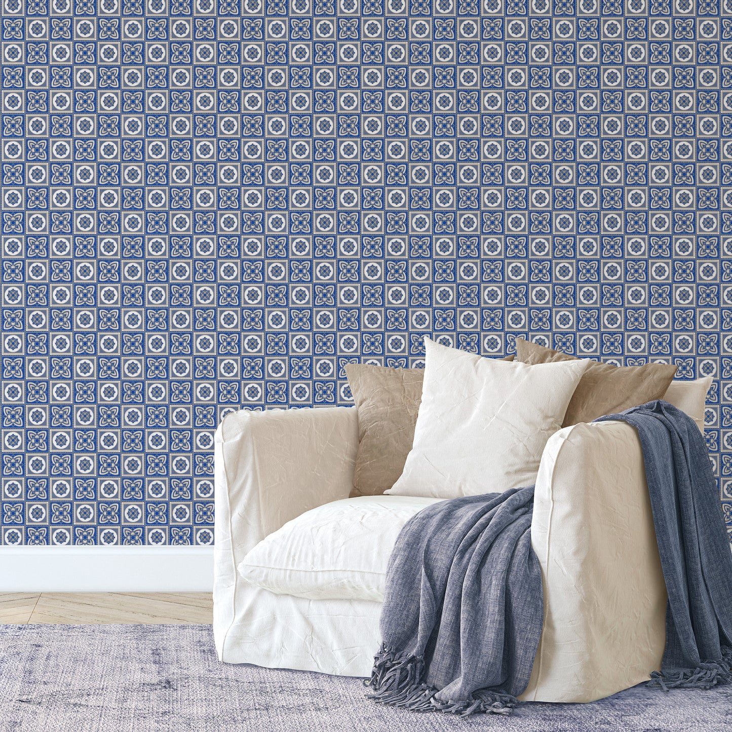 Aspire French Geometric in Blue