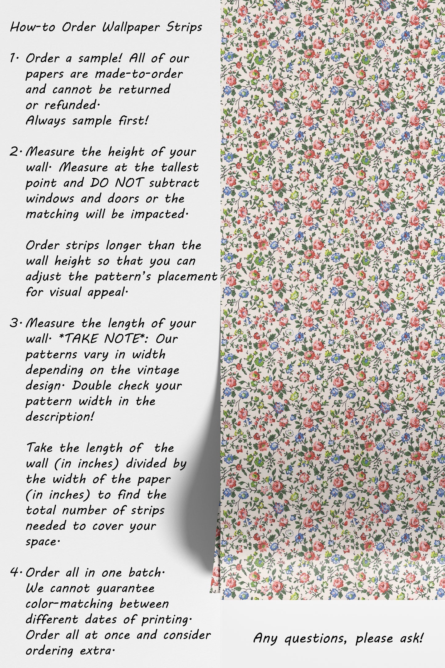 Caitlin Ditsy Rose Floral
