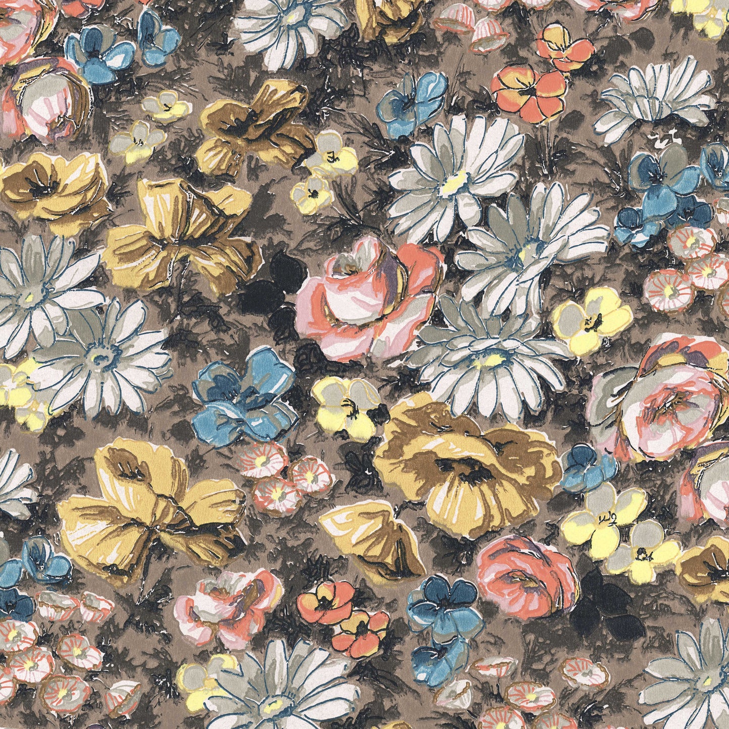 Vanessa French Floral Daisies Roses Poppies
