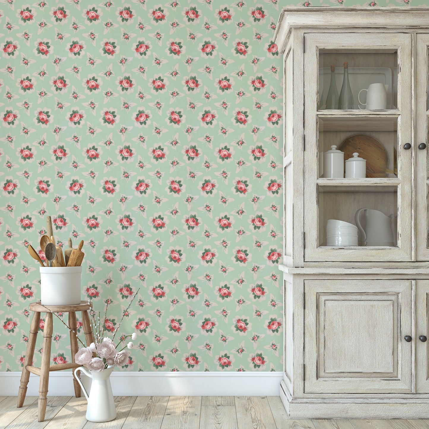 Traci Roses and Butterflies Floral