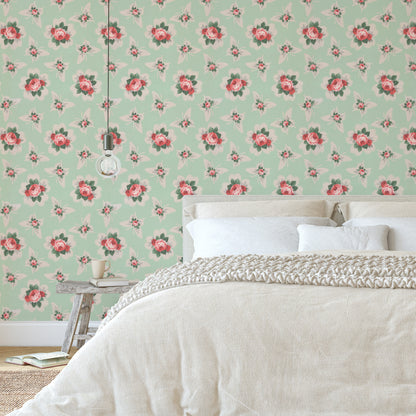 Traci Roses and Butterflies Floral