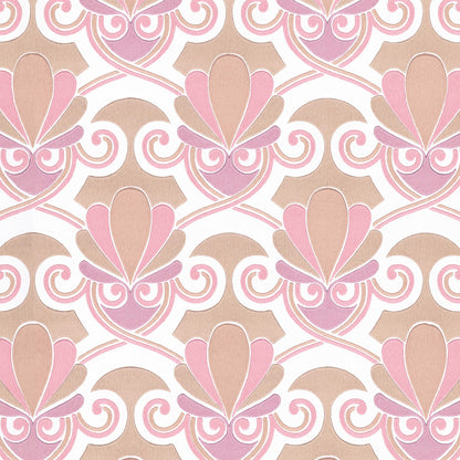 Olympia Midcentury Clam Shell Geometric or Bathroom in Pink