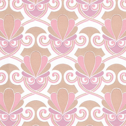 Olympia Midcentury Clam Shell Geometric or Bathroom in Pink