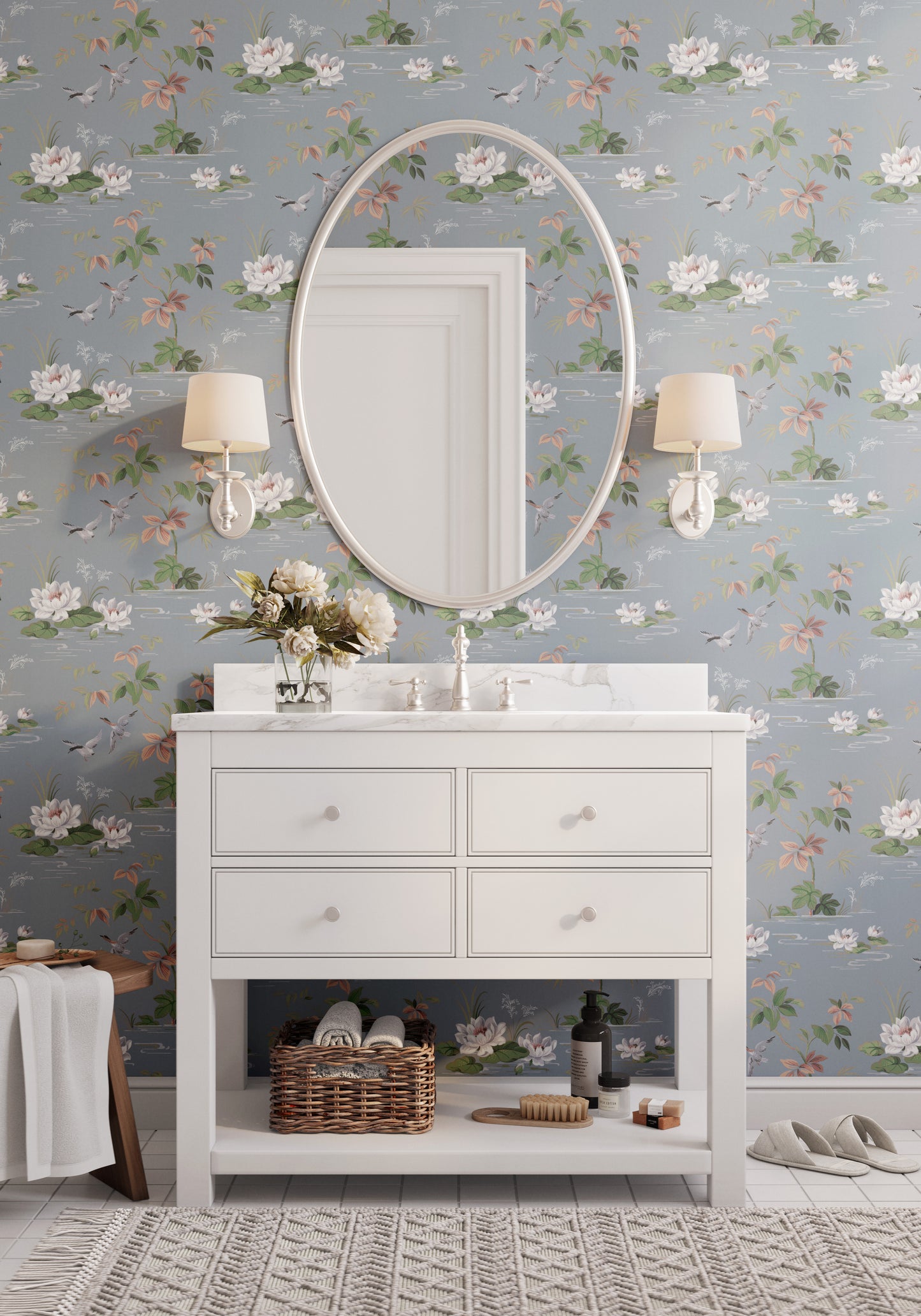 Fernanda Ducks and Water Lilies Bathroom