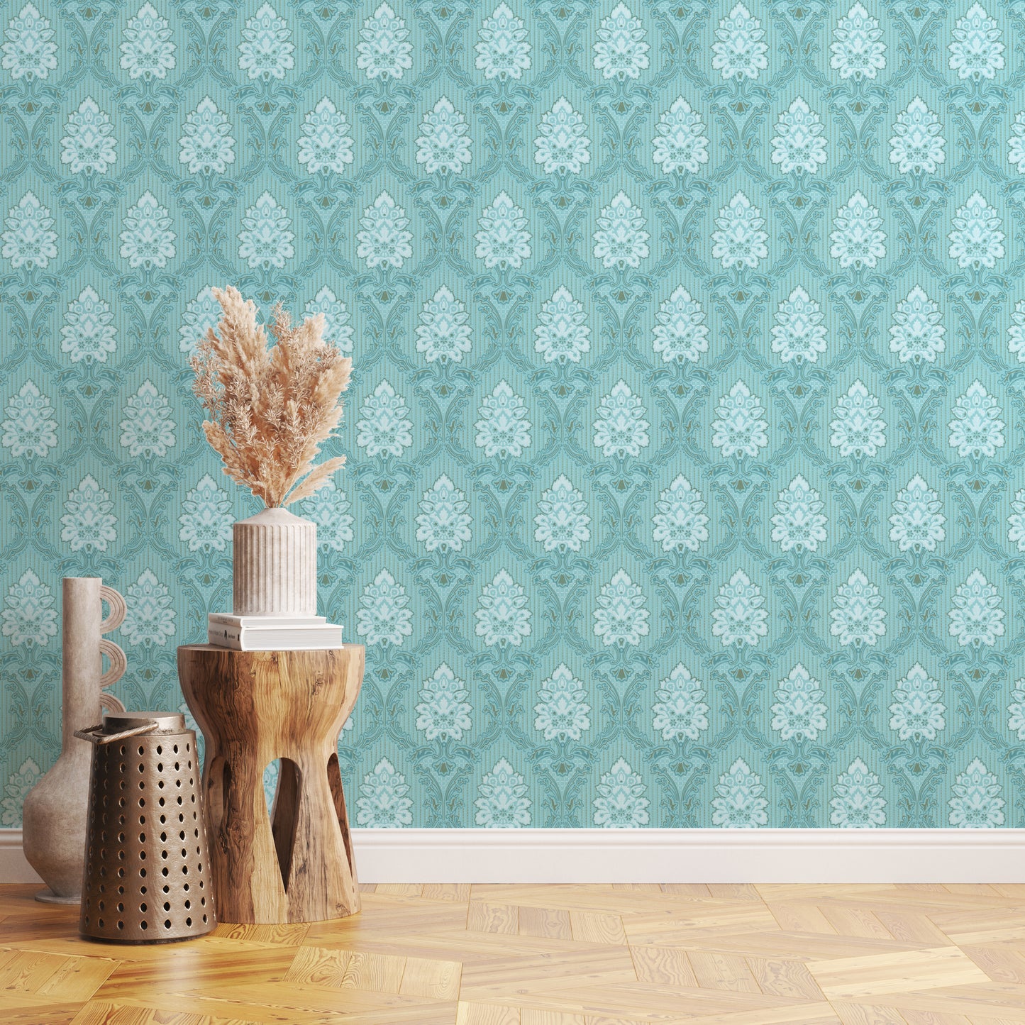 Beatrix Aqua Damask