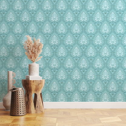 Beatrix Aqua Damask