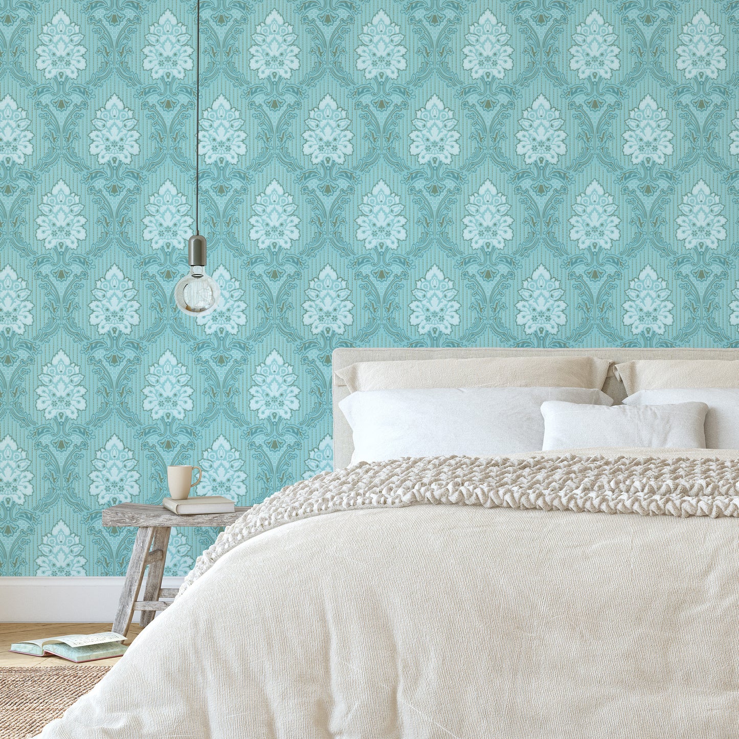 Beatrix Aqua Damask